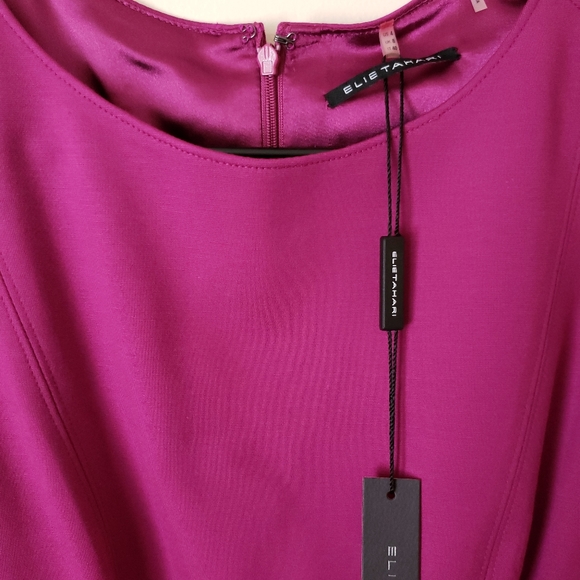 Elie Tahari Trudy Dress Raspberry - Picture 6 of 6